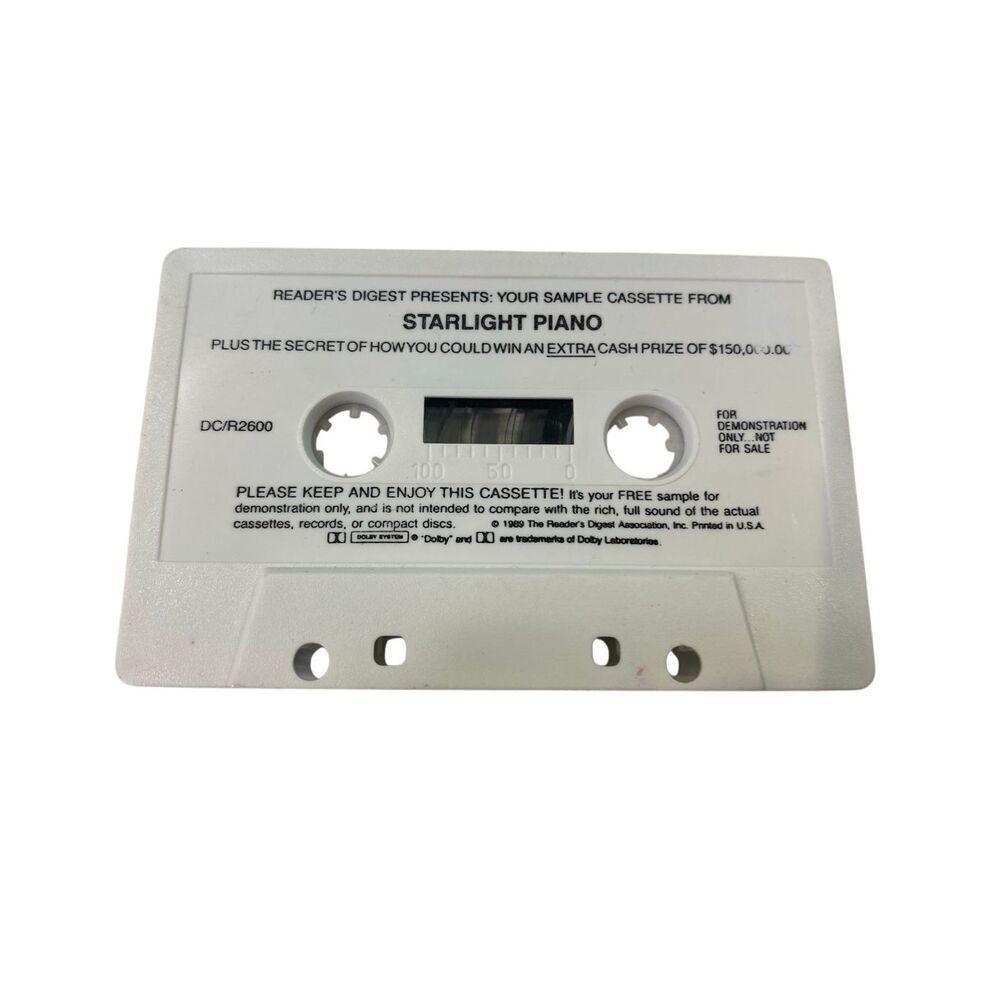 Starlight Piano Reader’s Digest Sample Cassette Demo Tape DC/R2600 1989 Promo
